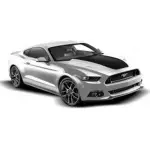 VFR3Z6320000G - Exterior: Custom Stripe Kit, Cowl Hood Stripe for Ford: Mustang Image