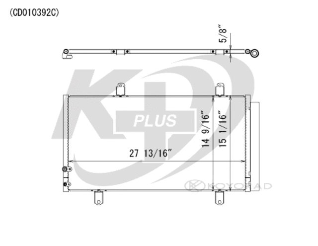CD010392 - : Koyorad A/C Condenser for Koyo Image