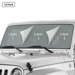 68626147AA - : Racing Optics Windshield Protection Film, 10-pack for Jeep: Wrangler, Wrangler JK Image