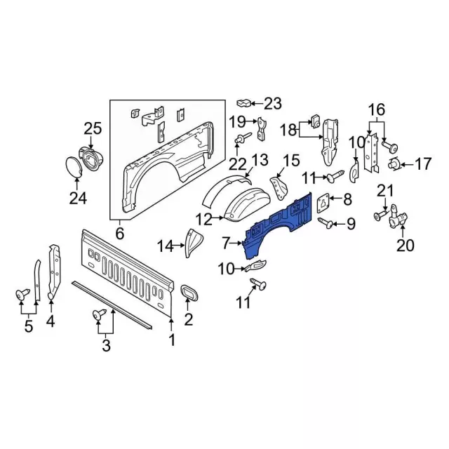 ML3Z9527841D - Body: Side Panel for Ford Image