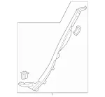 20569032058R73 - Body: Lower Quarter Trim for Mercedes-Benz Image