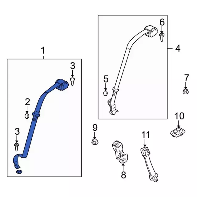 BG1Z54611B09AJ - : Seat Belt Lap And Shoulder Belt for Ford Image