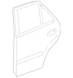 164730080564 - Rear Doors: Door, Body-in-White for Mercedes-Benz Image
