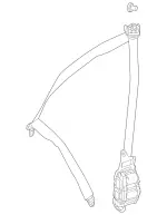 21386010017P84 - Electrical: Seat Belt Assembly for Mercedes-Benz Image