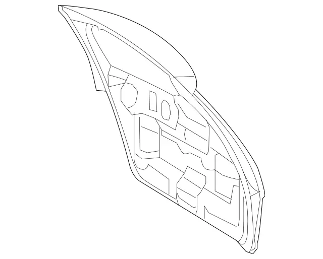 164740150564 - Rear-End Door: Door, Body-In-White for Mercedes-Benz: ML320, ML500, ML550, ML63 AMG Image