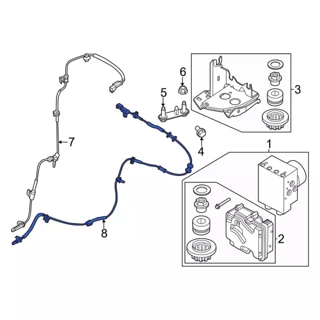 ABS Wheel Speed Sensor - Ford (PC3Z-15K857-FBB)