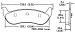 13054149 - Brake: Disc Brake Pad Set for Ford: Crown Victoria, Ranger | Lincoln: Town Car | Mercury: Grand Marquis, Marauder Image