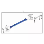 L1MZ4A376A - Front Drive Axle: Drive Shaft for Ford: Explorer, Police Interceptor Utility | Lincoln: Aviator Image