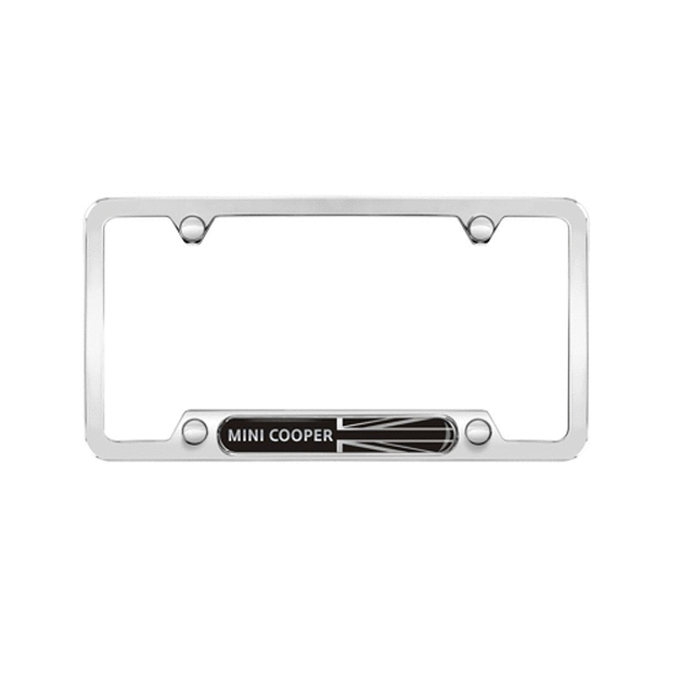 82122446874 - Exterior: License Plate Frame - Black Jack - Black for Mini Image