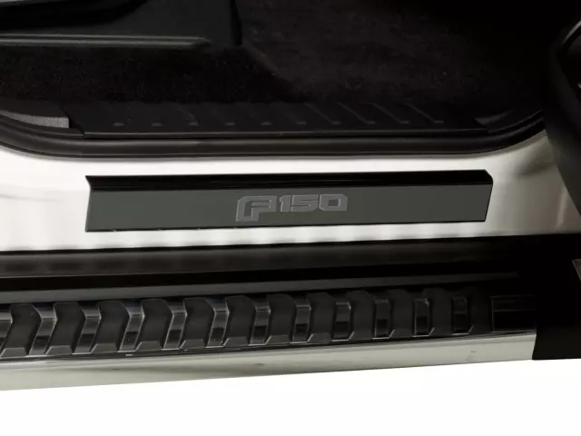 VFL3Z99132A08B - : Door Sill Plates By Putco - Black Platinum, For Reg And Super Cab for Ford: F-150 Image