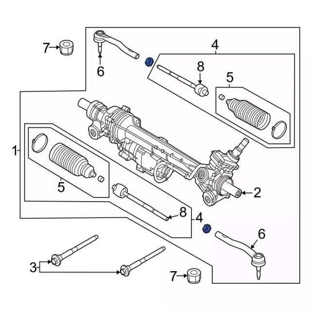 NB3Z3280F - : Inner Tie Rod for Ford: Bronco Image
