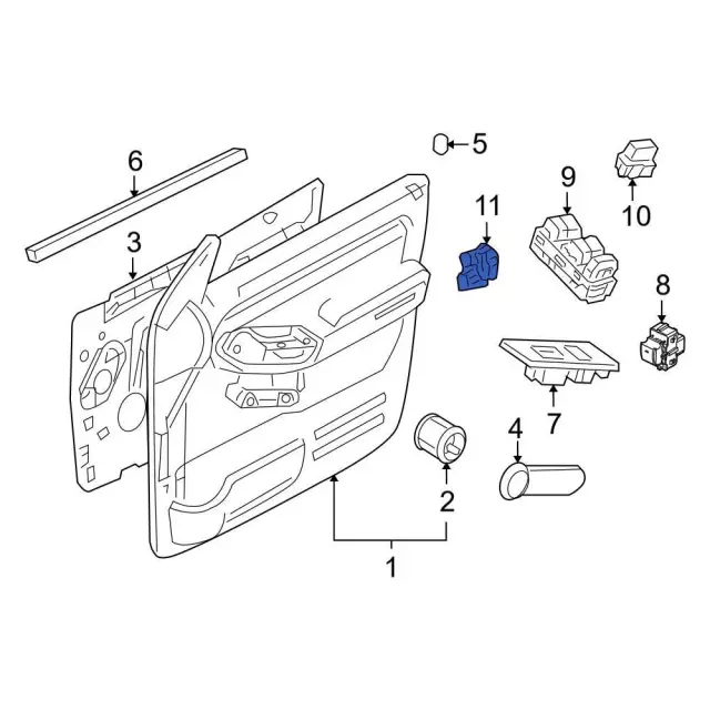 7L2Z17B676AA - Body: Mirror Switch for Ford: Explorer Sport Trac Image