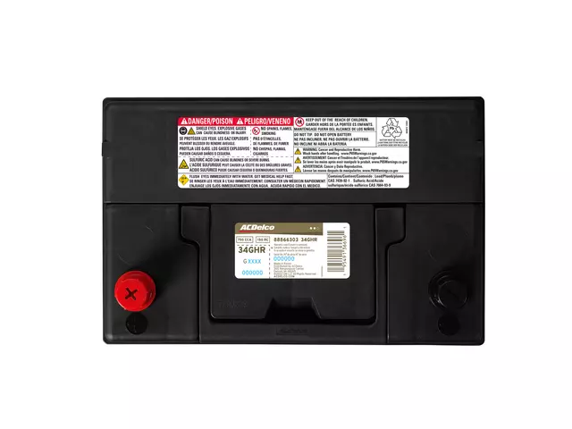 34GHR - Electrical: ACDelcoâ„¢ Vehicle Battery for Buick: LaCrosse | Chevrolet: Impala, Impala Limited Image
