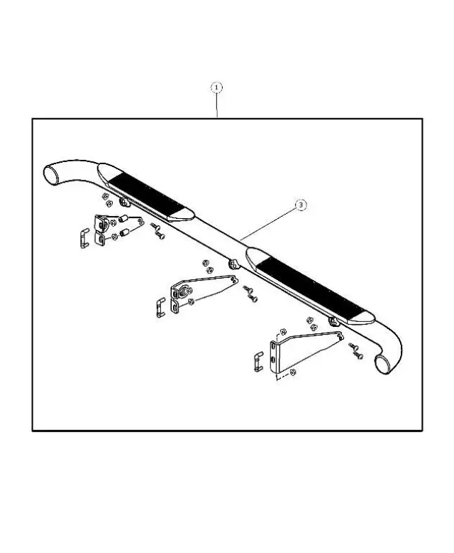 82206966 - : Tubular Side Step Kit for Mopar Image