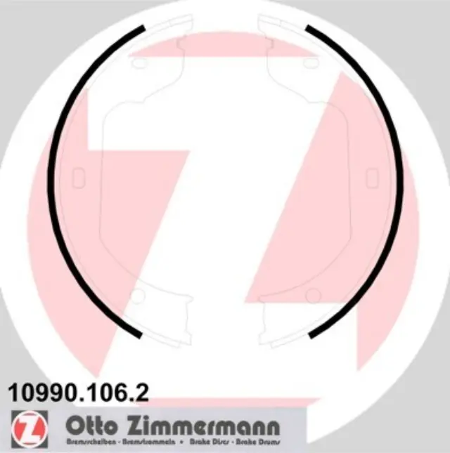 109901062 - : Zimmermann 10990.106.2 Parking Brake Shoe Set for ZIMMERMANN Image