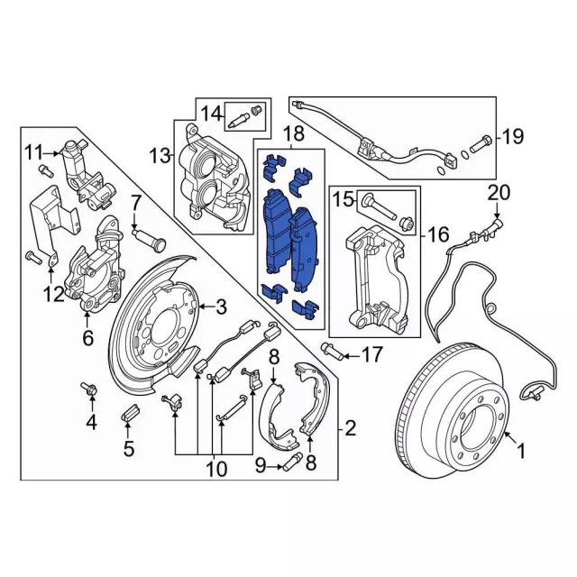 PC3Z2200B - : Brake Pads for Ford: F-250 Super Duty, F-350 Super Duty Image