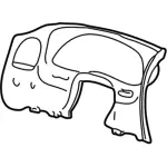 F77Z10044D70AAA - Body: Cluster Trim for Ford: Explorer Image