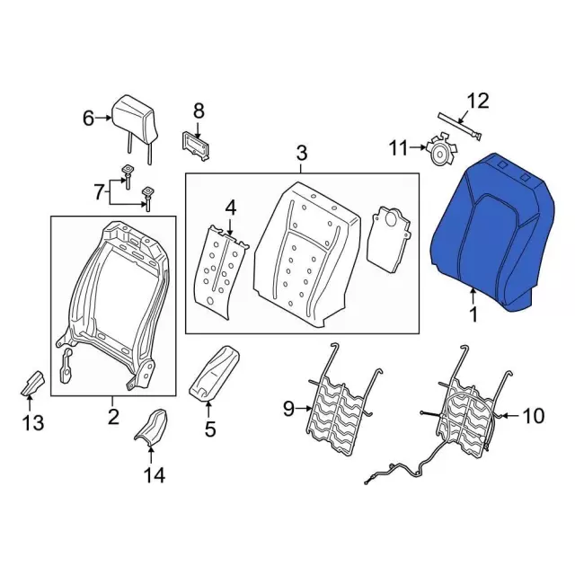 NL1Z7864417FJ - Body: Seat Back Cover for Ford: Expedition Image