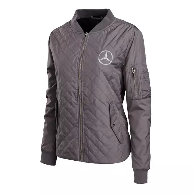 144516086 - : Mer Ladies Quilted Flight Jacket Grey W2 for Mercedes-Benz Image