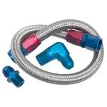 8122 - : 22" Braided Fuel Line Kit for Edelbrock Image