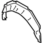 KK3Z6127886B - Body: Outer Wheelhouse for Ford Image