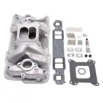 2042 - : PN 2701 Chevrolet SB RPM Air Gap Manifold w/ Gaskets, Bolts, Studs, RTV for Edelbrock Image