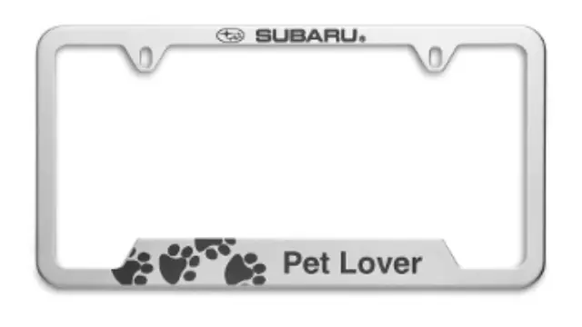SOA342L166 - Exterior: License Plate Frame (Pet for Subaru: Ascent, BRZ, Crosstrek, Forester, Impreza, Legacy, Outback, Solterra, WRX Image