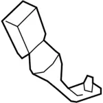 6L2Z7860044AE - Electrical: Center Buckle for Ford: Explorer | Mercury: Mountaineer Image