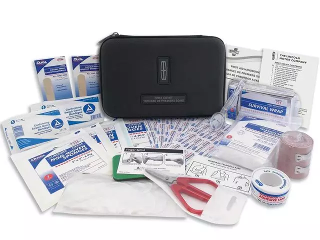 VFL3Z19F515D - Interior: First Aid Kit - With Lincoln Logo for Lincoln: Aviator, Continental, Corsair, MKC, MKS, MKT, MKX, MKZ, Nautilus, Navigator Image