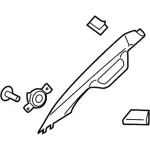 KC3Z2503599DA - Body: Windshield Pillar Trim for Ford: F-250 Super Duty, F-350 Super Duty, F-450 Super Duty Image