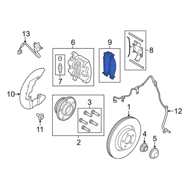 MR3Z2001H - : Disc Brake Pad Set for Ford Image