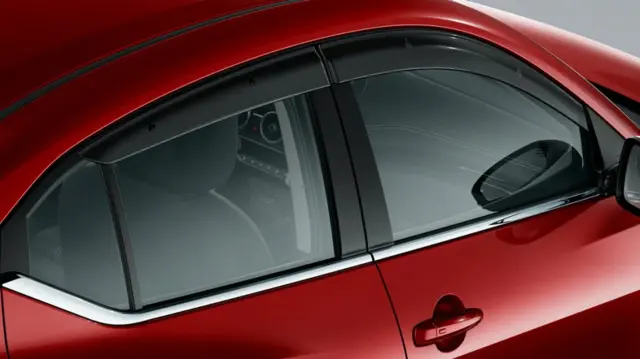 H08006LB0A - Exterior: Side Window Deflectors - 4 Piece set for Nissan: Sentra Image