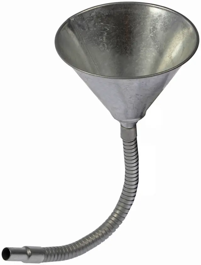 9785 - : 5-1/2 In Diameter Steel Flexible Neck Funnel with 1/2 In ID; No.80 Mesh Screen for Dorman Image