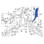 ML3Z16278D12AD - Body: Rear Pillar Trim for Ford Image