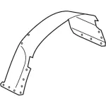 HC3Z9928370D - Body: Fender Splash Shield for Ford Image