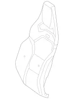 2059100620 - Driver Seat: Padding, Frt. Seat Backr for Mercedes-Benz Image