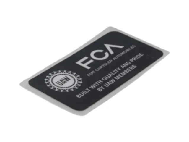 68530673AA - Labels: "uaw Quality And Pride" Label for Mopar Image image