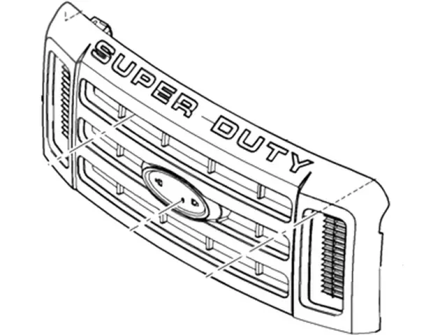 7C3Z8200CB - Body: Grille for Ford: F-250 Super Duty, F-350 Super Duty, F-450 Super Duty Image