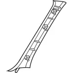6L8Z7803598AAA - Body: Windshield Pillar Trim for Ford: Escape | Mercury: Mariner Image