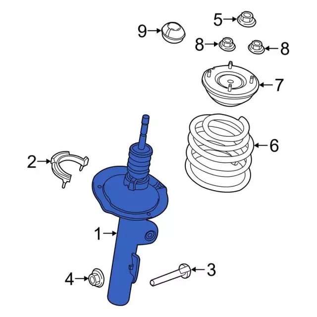FB5Z18124Y - : Strut for Ford: Explorer Image