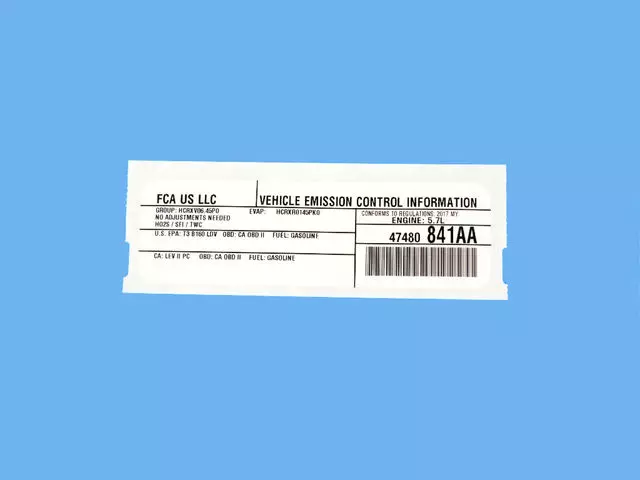 47480841AA - Labels: Veci Label Label for Mopar Image