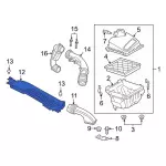 LX6Z9A624C - Engine: Inlet Duct for Ford Image