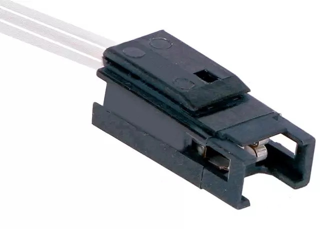 PT206 - Electrical, Lighting and Body: 2-Way Female Black Multi-Purpose Pigtail for Buick: Century, LeSabre, Park Avenue, Riviera | Cadillac: 60 Special, Commercial Chassis, DeVille, Fleetwood | Chevrolet: Blazer, Corvette, S10, S10 Blazer | GMC: Jimmy, Sonoma | Oldsmobile: 88, 98, Bravada, Cutlass Ciera, Cutlass Cruiser, Delta 88, LSS Image