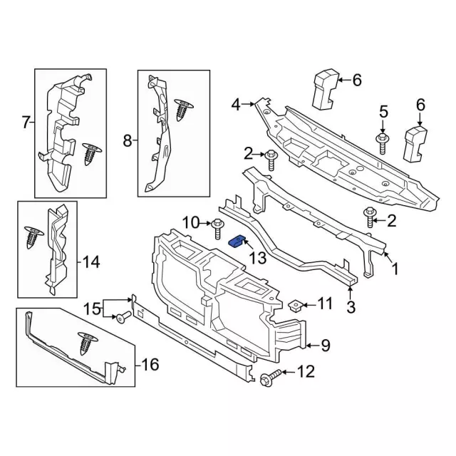 W520802S307 - : Mount Bracket U-Nut for Ford Image