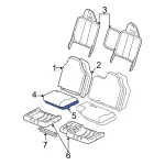 F87Z10632A22BA - Body: Seat Cushion Pad for Ford: Ranger Image