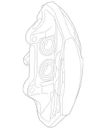 222421459865 - Brakes: Fixed Caliper for Mercedes-Benz: Maybach S550, Maybach S560, S450, S550, S550e, S560 Image