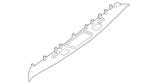 2227500500 - Trunk Lid: Handle Strip for Mercedes-Benz: Maybach S550, Maybach S560, Maybach S600, Maybach S650, S450, S550, S550e, S560, S600, S63 AMG, S65 AMG Image image