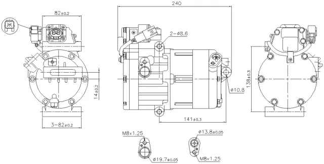 891022 - : Nissens A/C Compressor for NISSENS Image