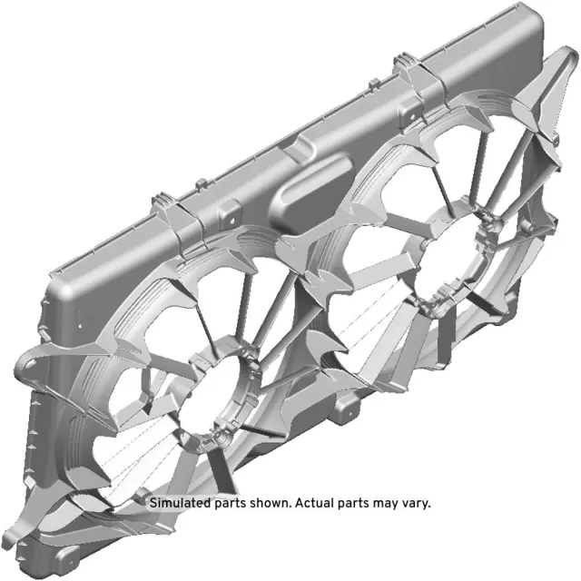 84120130 - Cooling System: Fan Shroud for Cadillac: Escalade, Escalade ESV | Chevrolet: Silverado 1500, Silverado 1500 LTD, Suburban, Tahoe | GMC: Sierra 1500, Sierra 1500 Limited, Yukon, Yukon XL Image image