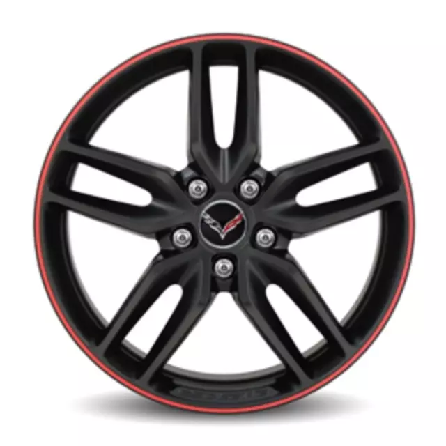 19302117 - : 19" Wheel, Front, Black w/Red Stripe for GM Image
